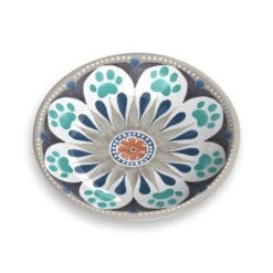 Tarhong Carmel Medallion Saucer, Grey, 5.2" X 5.2" X 1.1"