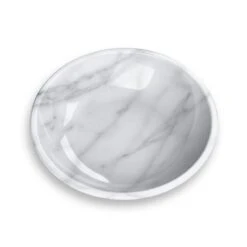 Tarhong Carrara Marble Saucer, 5.2" X 5.2" X 1.1"