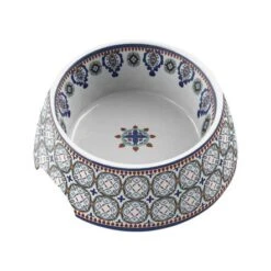 Tarhong Moroccan Wood Pet Bowl Medium, 7.1" X 7.1" X 2.8"