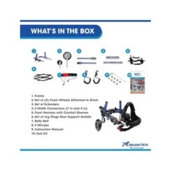 Walkin Wheels Wheelchair For Mini Dogs - Blue -Pet Products Store walkinwheelswheelchairforminidogs blue 7