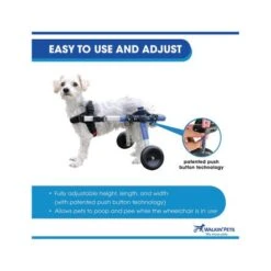 Walkin Wheels Wheelchair For Mini Dogs - Blue -Pet Products Store walkinwheelswheelchairforminidogs blue 8