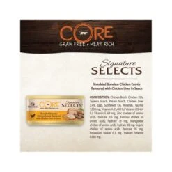 Wellness Core Signature Selects Shredded Boneless Chicken Entree Flavoured With Chicken Liver In Sauce Canned Cat Food - 79g - Pack Of 24 -Pet Products Store wellnesscoresignatureselectsbonelesschickenentreewithchickenliverwetcatfood 79g 3
