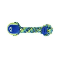 Zeus K9 Fitness Rope And TPR Tennis Ball Dumbbell Dog Toy -Pet Products Store zeusk9fitnessropeandtprtennisballdumbbelldogtoy 1 2