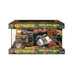 Zoo Med 10 Gallon ReptiHabitat Leopard Gecko Kit, 20″L X 10″W X 12″H