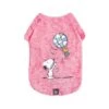 Zooz Pets Winter Snoopy Wood Balloon Pet T-Shirt - Pink -Pet Products Store zoozpetswintersnoopywoodballoonpett shirt pink xsmall 1